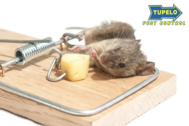 Mouse in a spring-loaded mouse trap